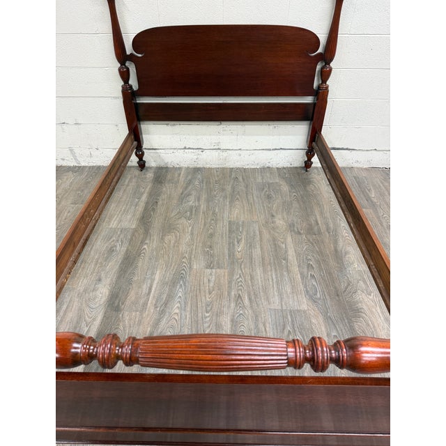 Vintage Full Size Duncan Phyfe Style Mahogany Bed For Sale - Image 15 of 16