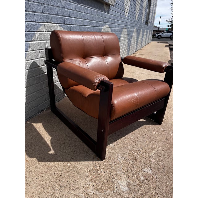Percival Lafer Brazilian Rosewood & Leather Lounge Chair, Circa 1960s For Sale In Denver - Image 6 of 16