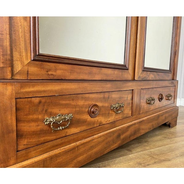French Two-Door Wardrobe in Mahogany For Sale - Image 14 of 18