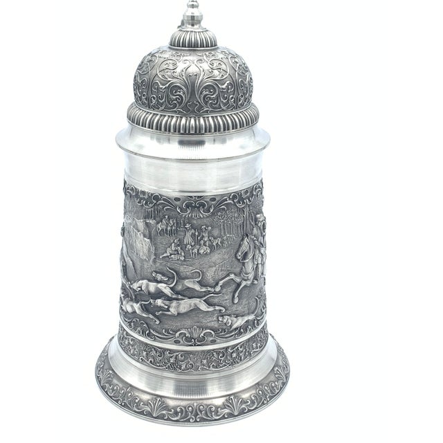 Traditional 1960s Artina SKS "Parforce Hunting" Pewter Beer Stein For Sale - Image 3 of 9