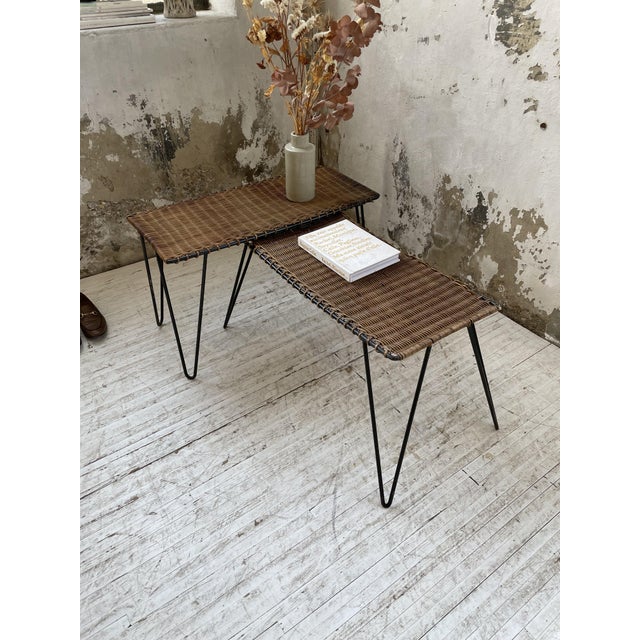 Raoul Guys Osier Tables Duo, Set of 2 For Sale - Image 3 of 18