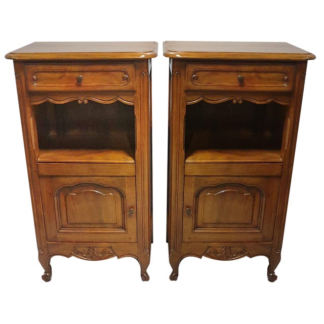 Vintage Cherry Bedside Tables, Set of 2 For Sale