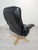 Adjustable Leather Armchair with Ottoman in Black, 1975 For Sale - Image 10 of 18