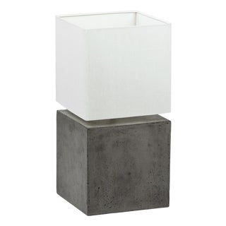 Modern Concrete Cube Table Lamp For Sale