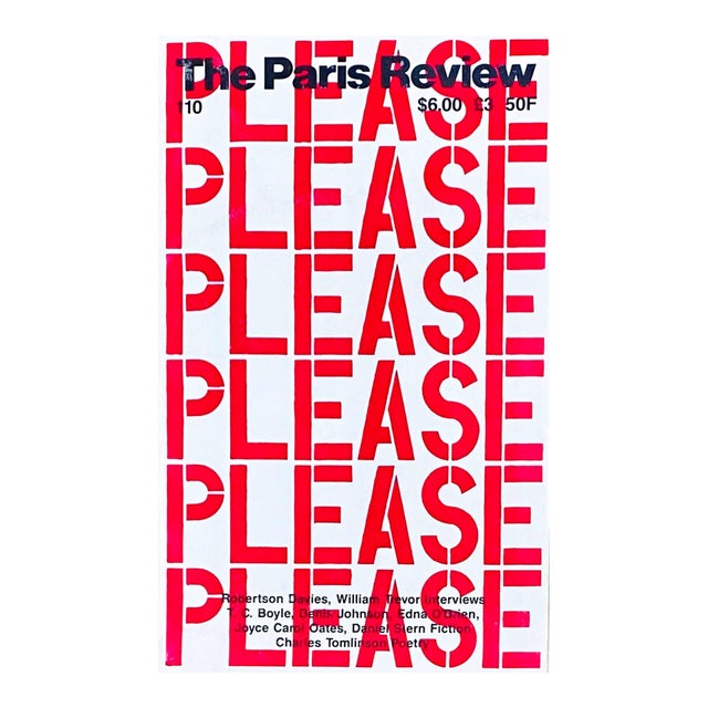 1989 Christopher Wool the Paris Review For Sale