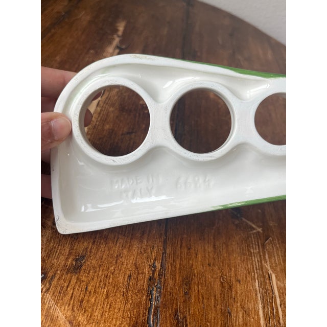 1990s Italian Ceramic Spaghetti Measurer Handpainted With Black and Green Olives and Leaves For Sale In Dallas - Image 6 of 7