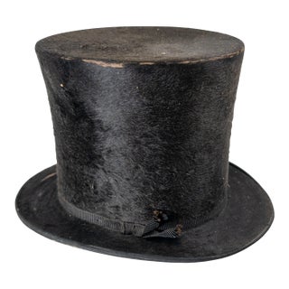 19th Century American Beaver Fur Top Hat by John Yeager of Philadelphia For Sale