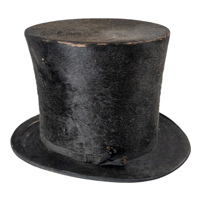 19th Century American Beaver Fur Top Hat by John Yeager of Philadelphia For Sale