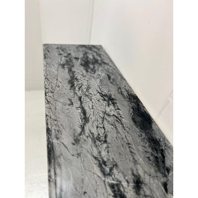 Napoleon III Fireplace in Blue Turquin Marble, 1800s For Sale - Image 5 of 18
