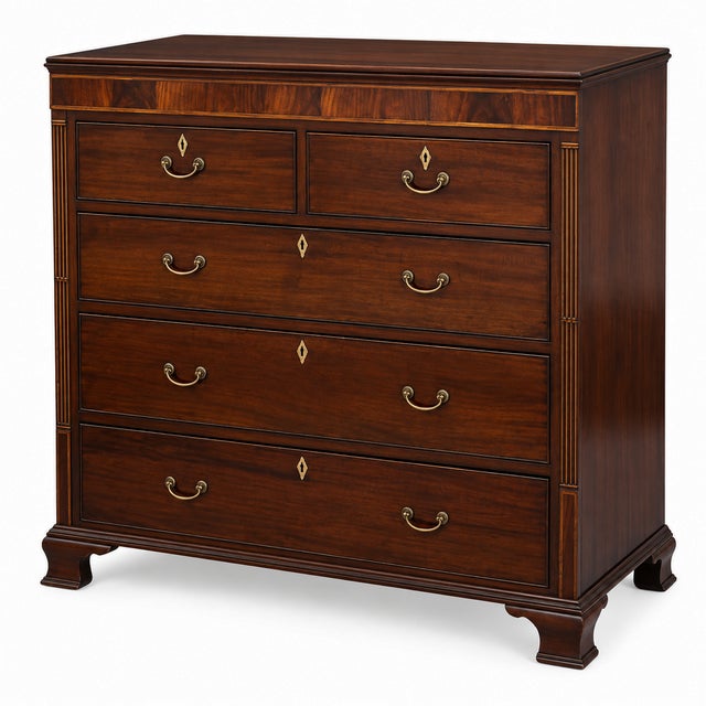 19th Century English William IV Flame Mahogany and Satinwood Scottish Chest For Sale - Image 10 of 10