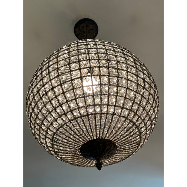 1970s Petite Sphere Hollywood Regency Pendant For Sale - Image 4 of 7