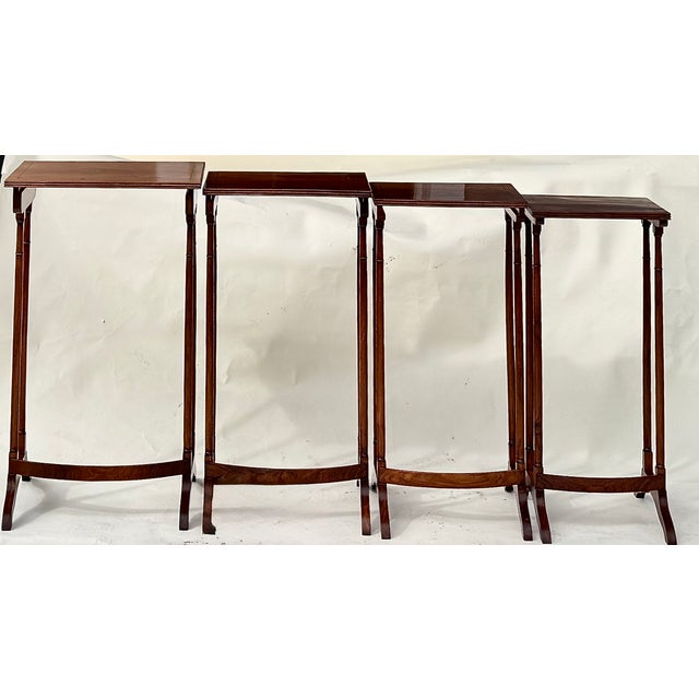 Early 19th Century Regency Period Quartetto Nesting Tables, Anglo-Indian, Circa 1815 For Sale - Image 5 of 12