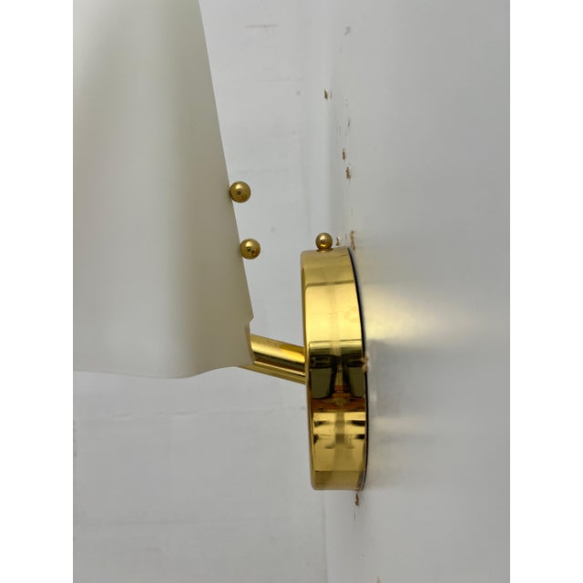 Metal Vintage Double Glass Wall Lights, Italy, 1980s, Set of 2 For Sale - Image 7 of 10