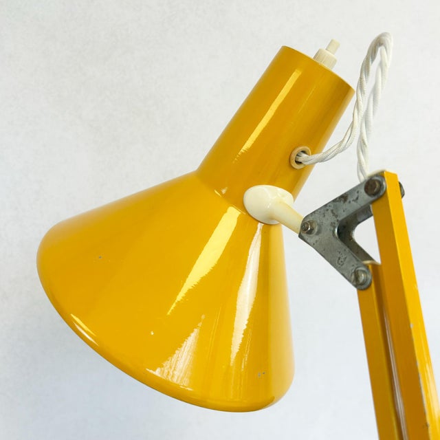 Yellow Architect Lamp from HCF Denmark, 1970s For Sale - Image 4 of 12
