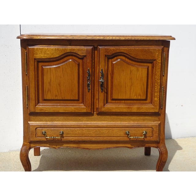 Small Light Oak Sideboard with Swivel Top, 1980s For Sale - Image 8 of 17