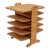 20th Century MCM Handcrafted Blonde Wood Magazine Tree For Sale