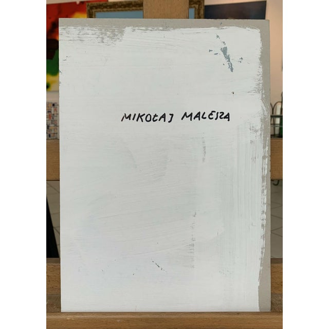 Mikolaj Malesza, Portrait, 2015, Acrylic on Cardboard For Sale - Image 3 of 7