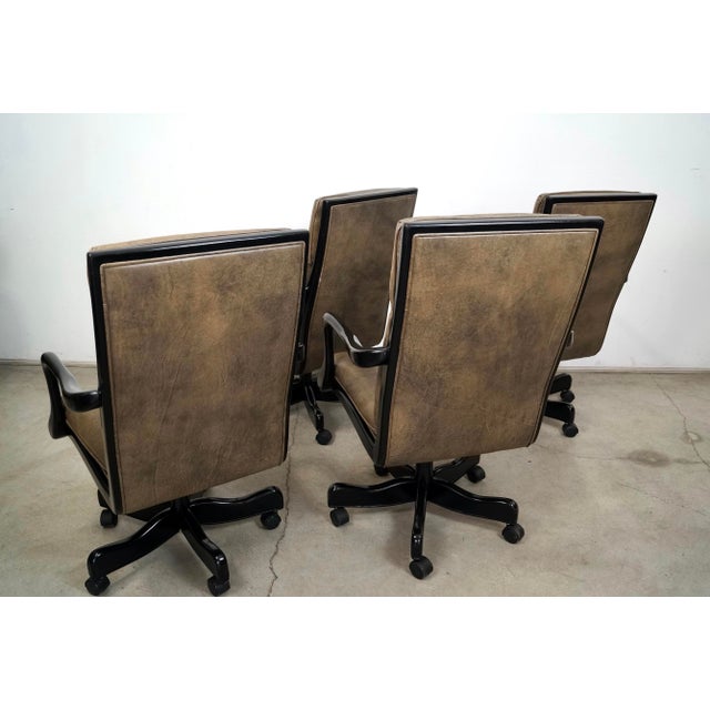2010’s Hancock & Moore Leather Executive Office Desk Chairs - Set of 4 For Sale - Image 9 of 12