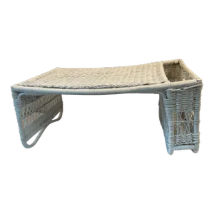 Vintage White Wicker Bed Tray