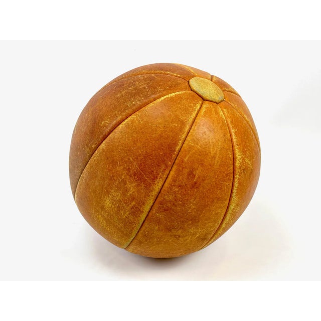 Mid-Century Leather Medicine Ball, 1950s For Sale - Image 11 of 11