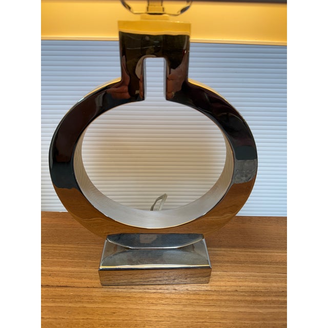 Contemporary Ring Form Table Lamps, Pair For Sale - Image 4 of 12