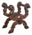 Monumental 19th-Century Renaissance Revival Carved Walnut Folding Stool For Sale