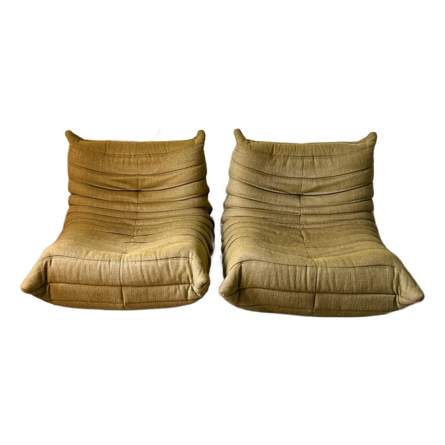 Togo Lounge Chairs by Michel Ducaroy for Ligne Roset Circa 1970, France - Set of 2 For Sale