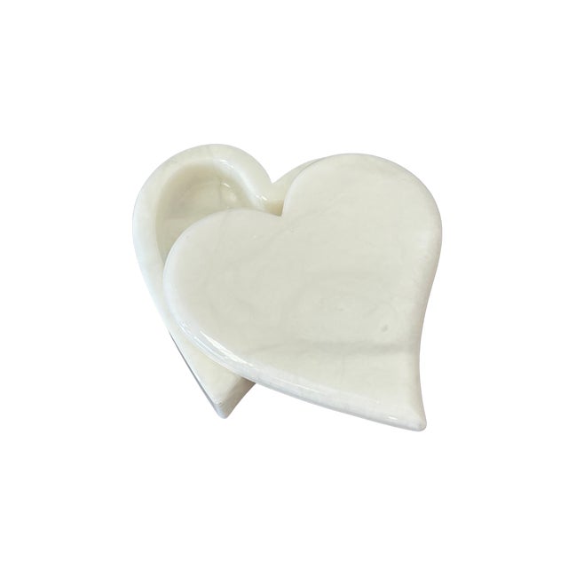 Vintage Genuine Volterra Alabaster Swivel Top Trinket Box | Hand-Carved Italian Marble Jewelry Box | Made in Italy For Sale - Image 10 of 11