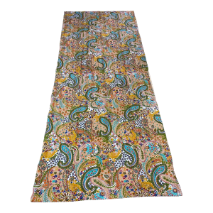 Large Indian Paisely Printed Kantha Quilt Throw /Blanket /Quilt Bedspread 105"