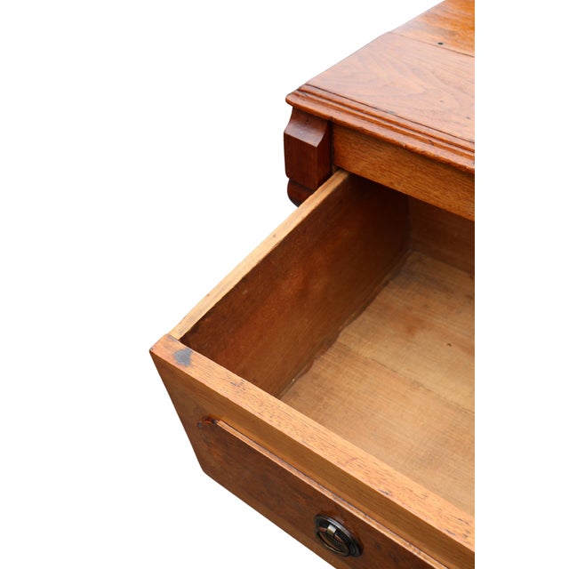 Late 19th-Century Victorian Burl-Wood, Oak & Marble Washstand Chest, C. 1890 For Sale - Image 10 of 18