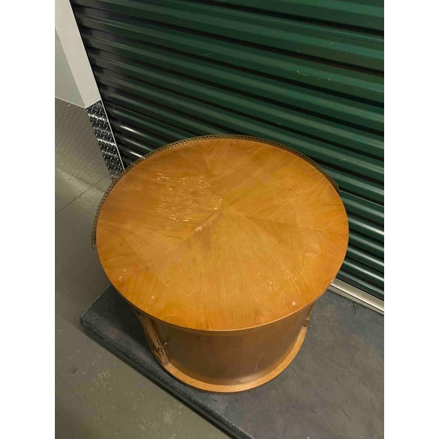 Century Furniture Mid-Century Vintage Drum Side Table For Sale - Image 4 of 6