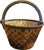 Vintage Brass Loop-Handled Dimpled Basket For Sale - Image 9 of 10