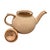 Mid-Century Modern Vintage Mid Century Cream & Brown Speckled Stoneware Teapot For Sale - Image 3 of 4