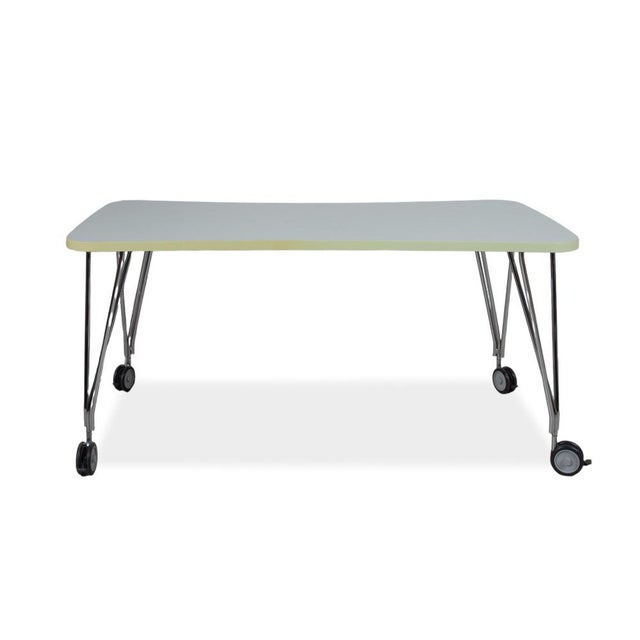Max Desk in White Wood with Casters from Kartell For Sale - Image 9 of 11