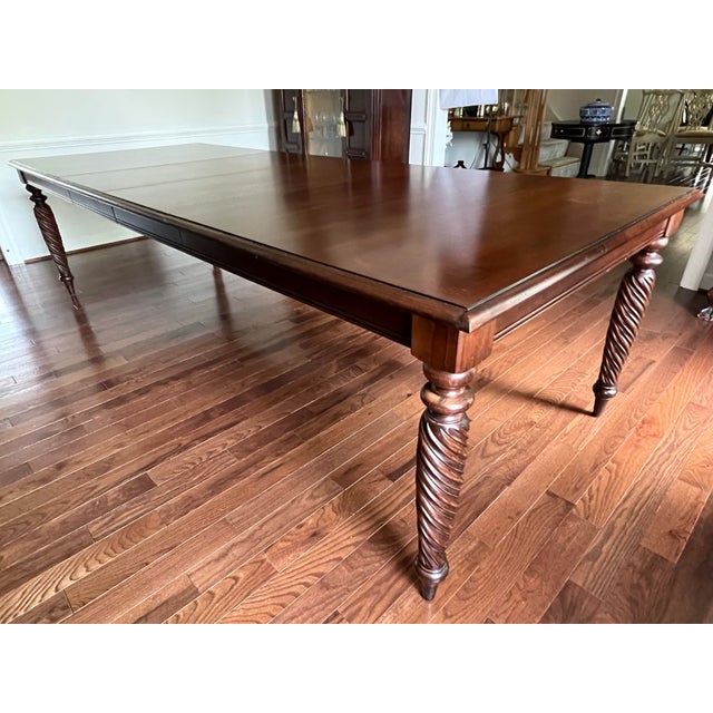 Ethan Allen Ethan Allen British Classics Dining Table With Two Leaves For Sale - Image 4 of 12