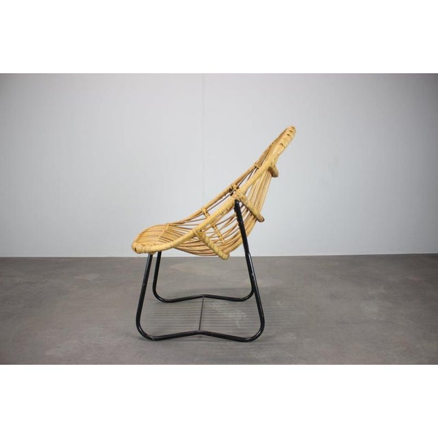 Rattan Lounge Chair by Alan Fuchs for Uluv, Former Czechoslovakia, 1960s For Sale - Image 6 of 13