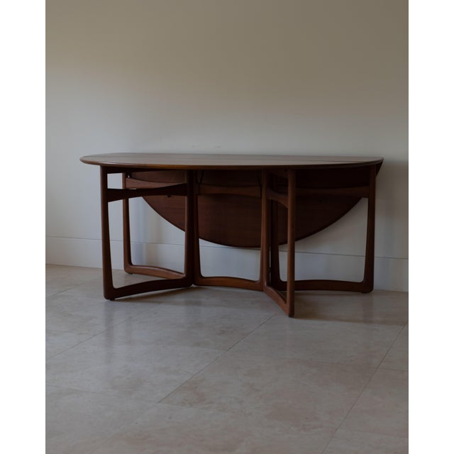 1960s Attributed to Hvidt & Molgaard Nielsen Hm6 Drop Leaf Dining Table for France & Son, Denmark For Sale - Image 15 of 16