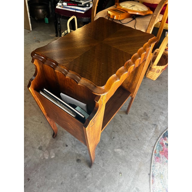 Mid-Century Modern 1970s Wooden MCM Side Table With Shelf Storage For Sale - Image 3 of 8