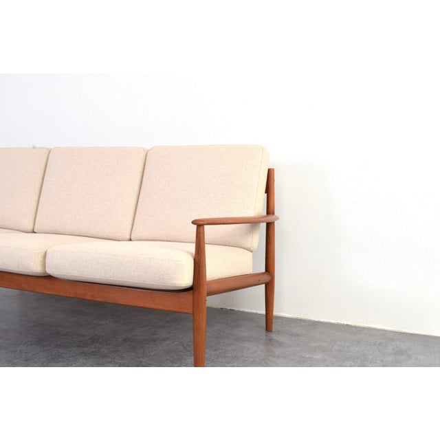 Mid-Century Danish Teak and Wool Sofa by Grete Jalk for France & Søn, 1960s For Sale - Image 12 of 17