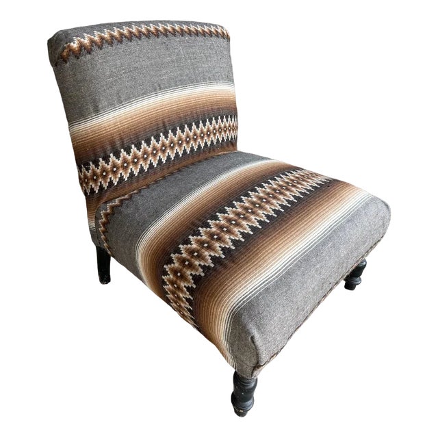 Lounge Chair in Wool For Sale
