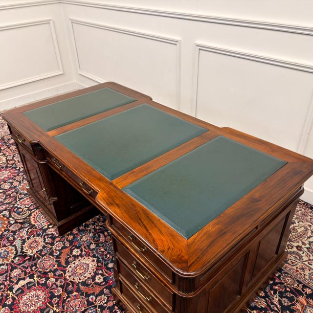 English Classic Teak Desk For Sale - Image 16 of 18