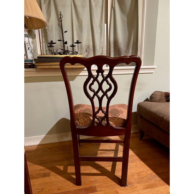 Brown 1980s 8 Elegant Baker Furniture Historic Charleston Collection Georgian Style Chairs For Sale - Image 8 of 12