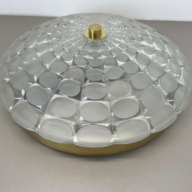 Metal Glass Wall Light attributed to Peill and Putzler, Germany, 1970s For Sale - Image 7 of 18