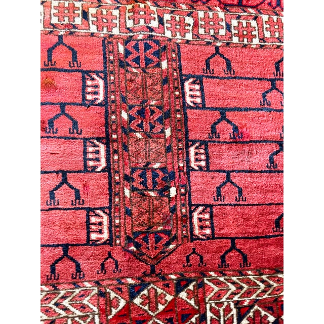 Tribal Antique Tekke Turkoman Ensi (Tent Door Rug) For Sale - Image 3 of 9