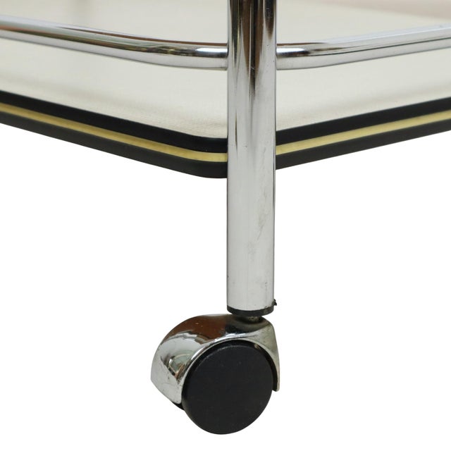 Vintage Serving Cart in Chrome, 1960s For Sale - Image 14 of 16