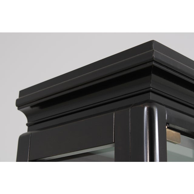 Pair Pulaski Asian Inspired Curio Cabinets For Sale - Image 11 of 13