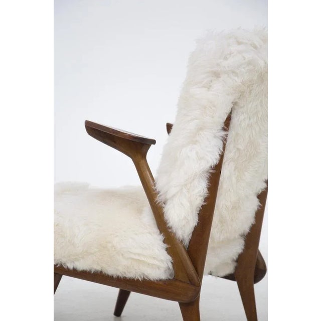 Set of Italian Fur Armchairs by Giuseppe Scapinelli For Sale - Image 4 of 14