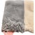 Textured West Elm pillow cover has two tone design with grey and cream colors. Face is wool blend, back is cotton. Has...
