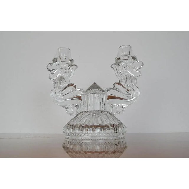Mid-Century Glass Candlesticks Holder, 1960s For Sale - Image 4 of 11