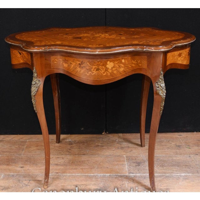 Rococo Rococo French Desk Writing Table, 1930s For Sale - Image 3 of 9